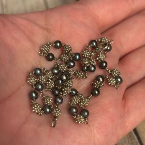 Sterling Silver and Peacock Pearl Necklace